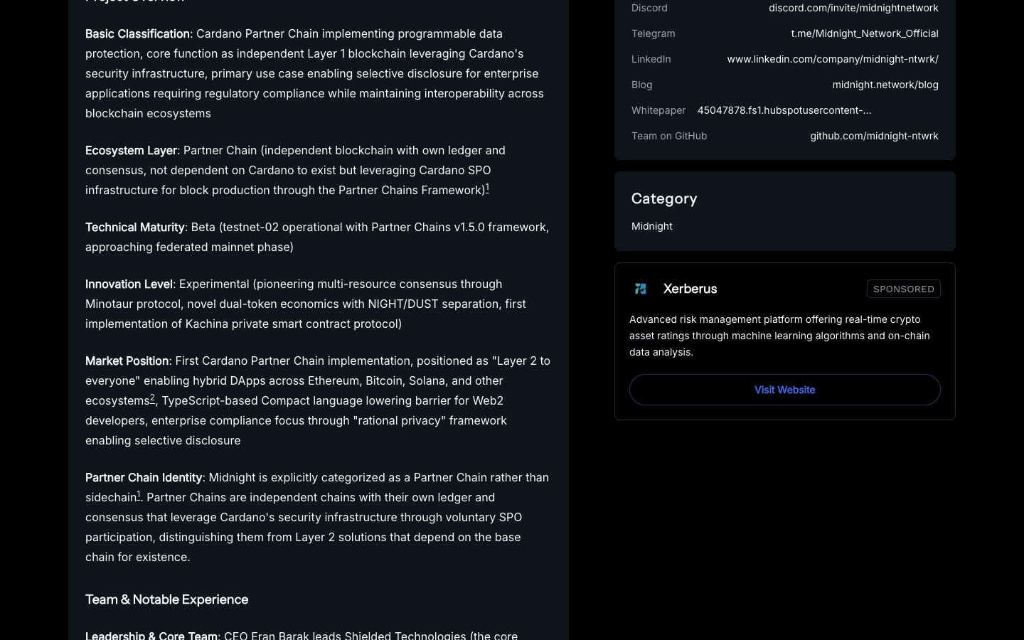 Sponsor card in dark mode showing Xerberus with SPONSORED badge on item detail page